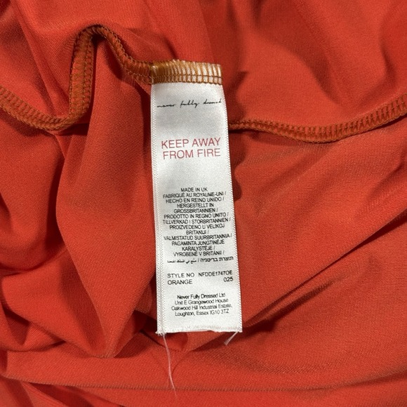 Never Fully Dressed Sz US 12 / UK 16 / EU 44 Sunset Orange Mesh Midi Maxi Dress‎ - Picture 11 of 12